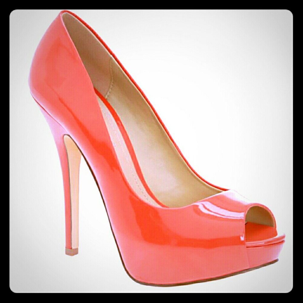 Aldo Coral Patent Leather Platform Peep-Toe Pumps